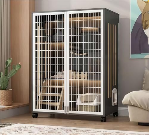 在庫処分#392 木製猫ゲージ　ハウス　組み立て済 Amazon.co.jp: GUAWJRZDP 木製猫用ケージ、猫ケージ、キャットケージ